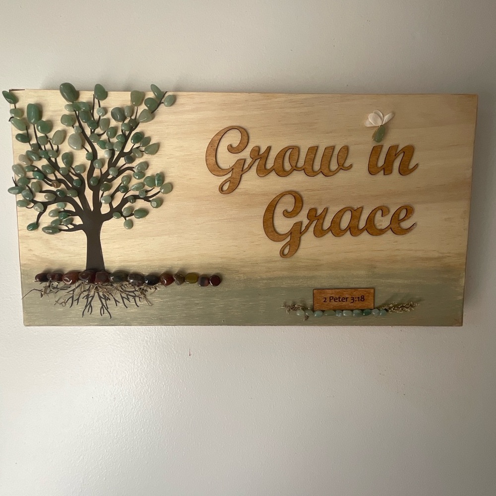Grow in Grace Wooden Wall Decor